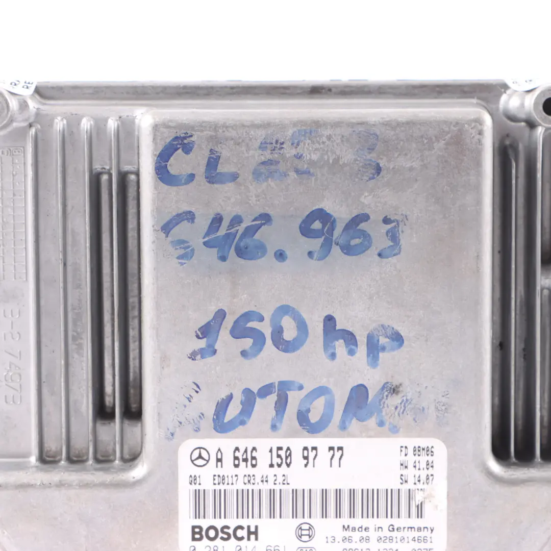 646.963 150HP Engine ECU Unit Automatic to Mercedes CL203 220 CDI with Part number A6461509777 Mercedes CL203 220 CDI 646.963 150HP Engine ECU Unit Automatic - SKU A6461509777 - Part number A6461509777