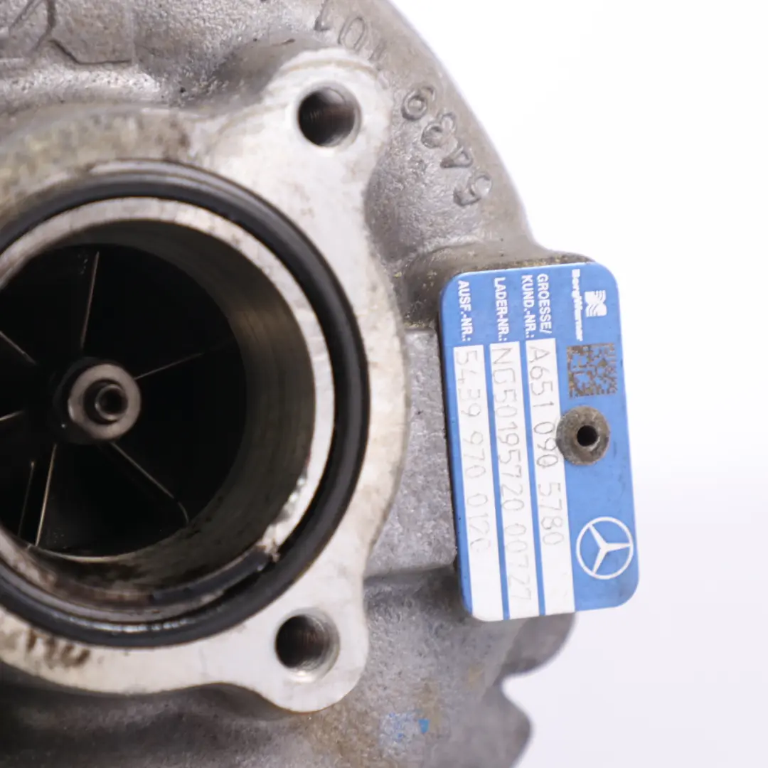 Turbocharger Mercedes W212 Diesel Engine OM651 Turbo Charger to with Part number A6510905780 Turbocharger Mercedes W212 Diesel Engine OM651 Turbo Charger - SKU A6510905780 - Part number A6510905780