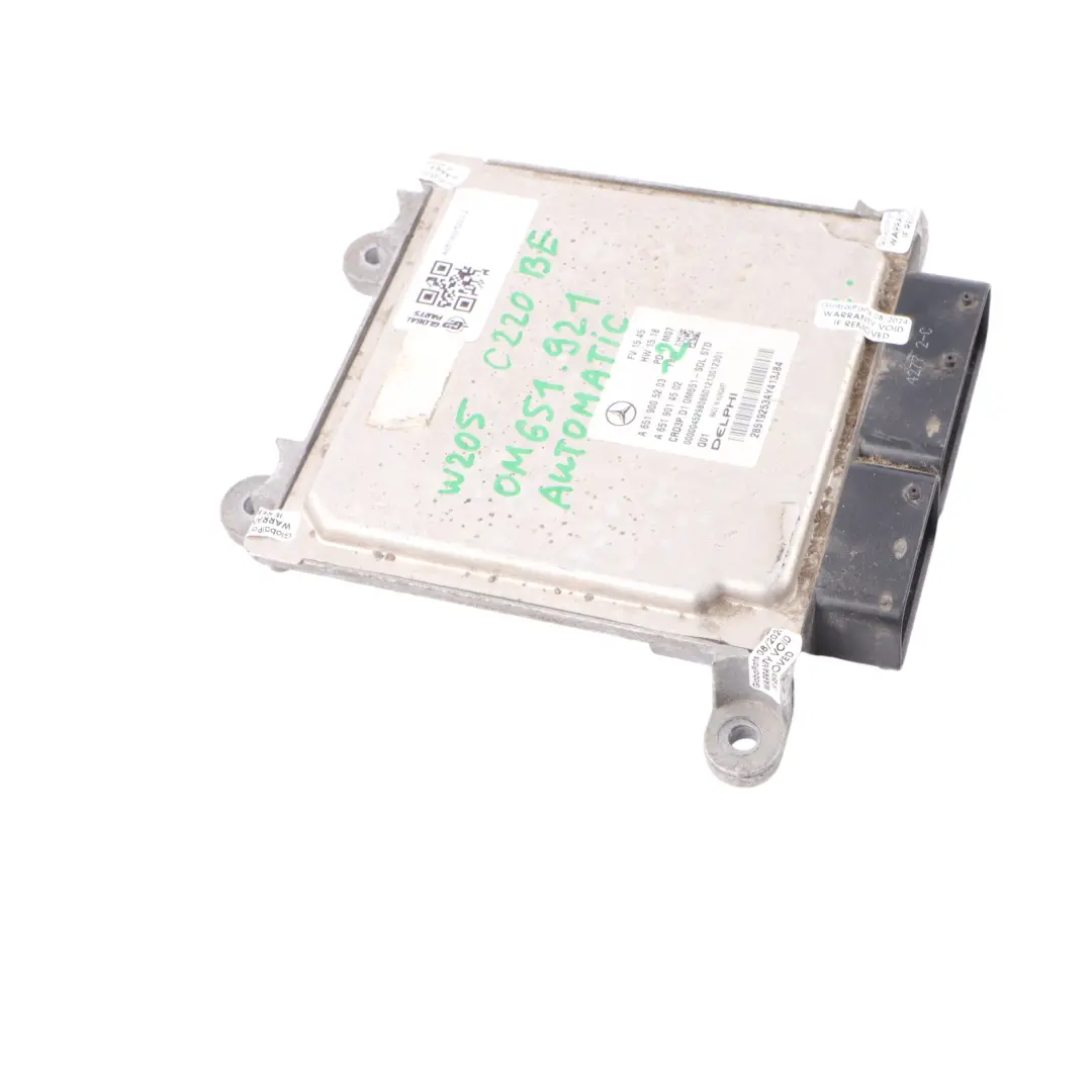 Mercedes W205 C 220d BlueEFFICIENCY 651.921 170HP Engine ECU Unit - SKU A6519005203-2 - Part number A6519005203