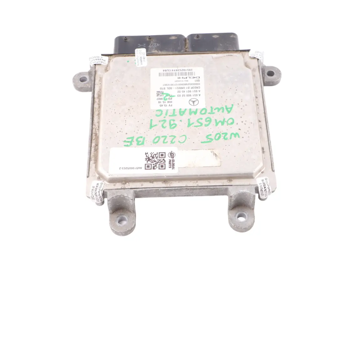 651.921 170HP Engine ECU Unit to Mercedes W205 C 220d BlueEFFICIENCY with Part number A6519005203 Mercedes W205 C 220d BlueEFFICIENCY 651.921 170HP Engine ECU Unit - SKU A6519005203-2 - Part number A6519005203