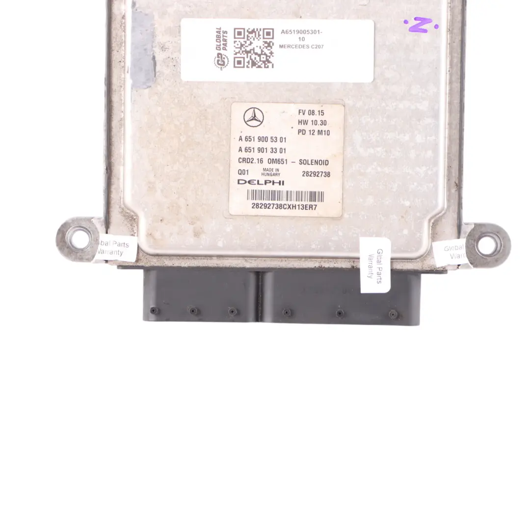 E250 CDI BE OM651.911 Engine Unit Module ECU Automatic to Mercedes C207 with Part number A6519005301 Mercedes C207 E250 CDI BE OM651.911 Engine Unit Module ECU Automatic - SKU A6519005301-10 - Part number A6519005301