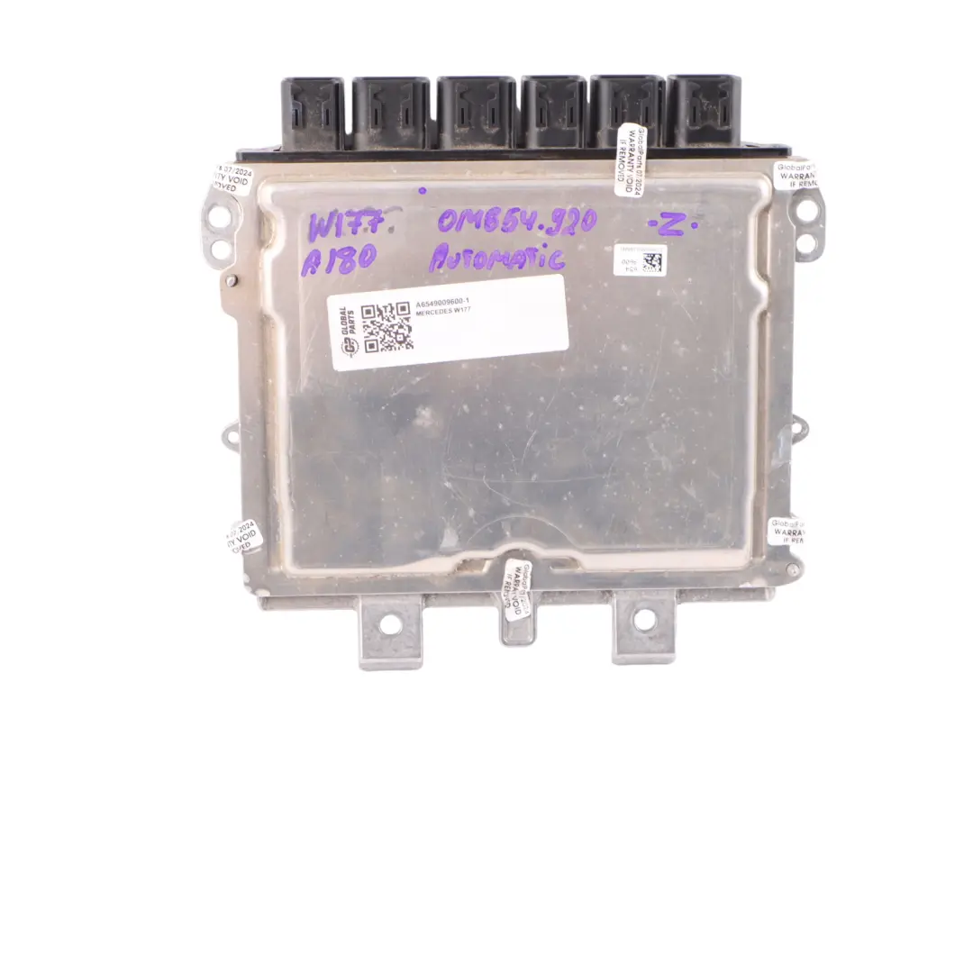 A180 CDI OM654.920 Engine Control Unit Module ECU to Mercedes W177 with Part number A6549009600 Mercedes W177 A180 CDI OM654.920 Engine Control Unit Module ECU - SKU A6549009600-1 - Part number A6549009600