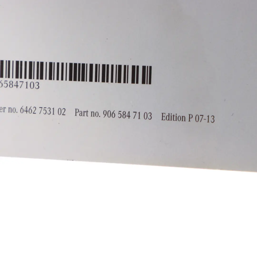 Owner's Handbook Book Instructions Manual Case Wallet to Mercedes W906 with Part number A9065847103 Mercedes W906 Owner's Handbook Book Instructions Manual Case Wallet - SKU A9065847103 - Part number A9065847103