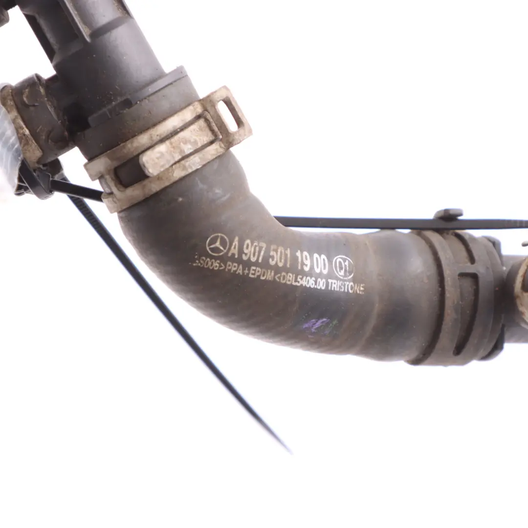 W907 Engine Coolant Hose Cooling Pipe Radiator Line to Mercedes with Part number A9075011900 Mercedes W907 Engine Coolant Hose Cooling Pipe Radiator Line - SKU A9075011900 - Part number A9075011900