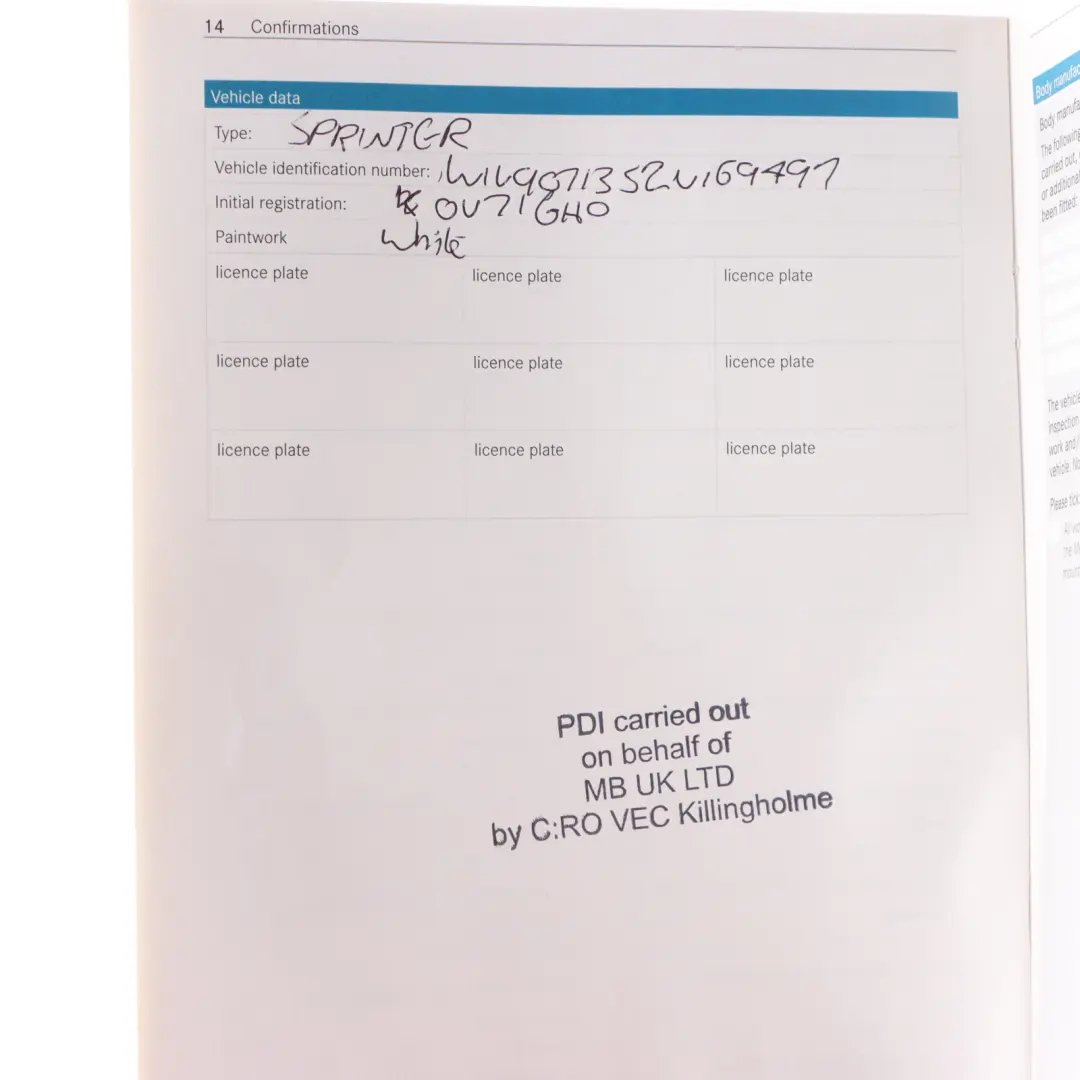 W907 Owner's Handbook Book Instructions Manual Case Wallet to Mercedes with Part number A9075846908 Mercedes W907 Owner's Handbook Book Instructions Manual Case Wallet - SKU A9075846908 - Part number A9075846908
