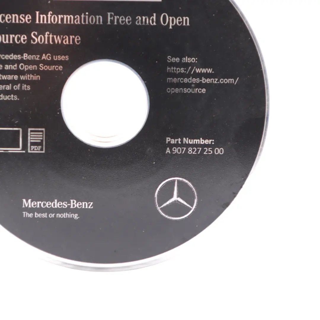 Mercedes Sprinter W907 Open Source Software CD Licence Information - SKU A9078272500 - Part number A9078272500