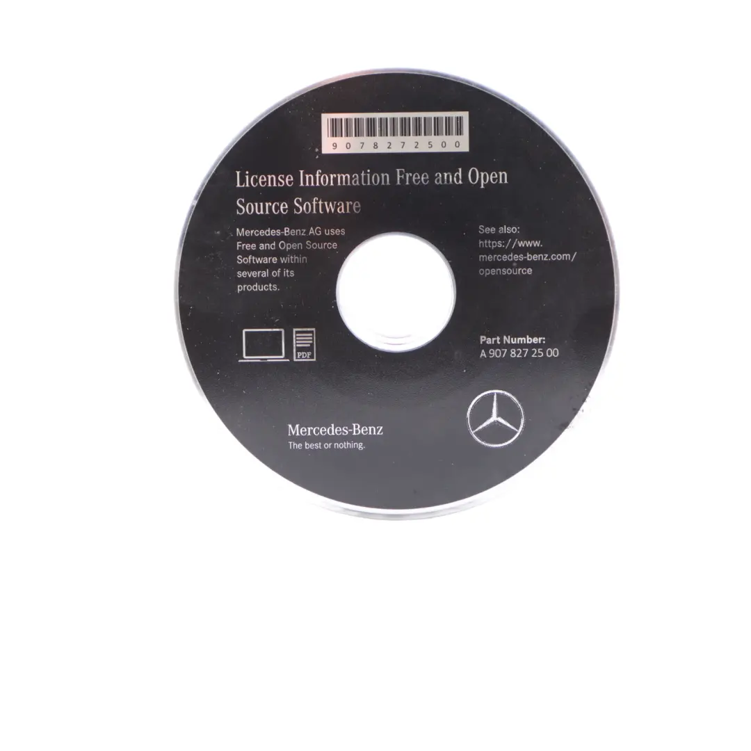 W907 Open Source Software CD Licence Information to Mercedes Sprinter with Part number A9078272500 Mercedes Sprinter W907 Open Source Software CD Licence Information - SKU A9078272500 - Part number A9078272500
