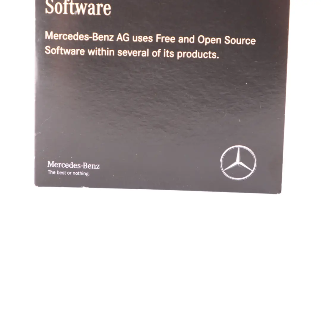 Mercedes Sprinter W907 Informazioni sulla licenza CD software open - SKU A9078273000 - Numero di parte A9078273000