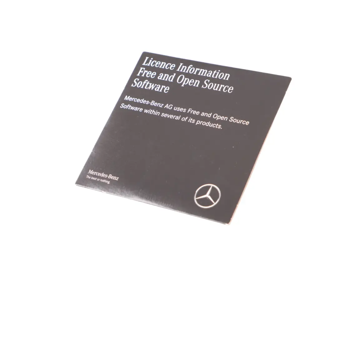 Mercedes Sprinter W907 Open Source Software CD Licence Information - SKU A9078273000 - Numéro de pièce A9078273000
