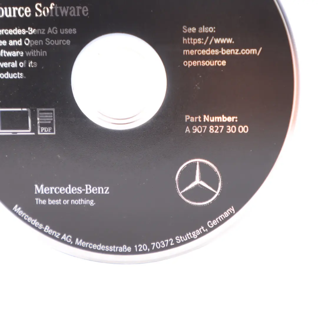 Mercedes Sprinter W907 Open Source Software CD Licencia Información - SKU A9078273000 - Número de pieza A9078273000