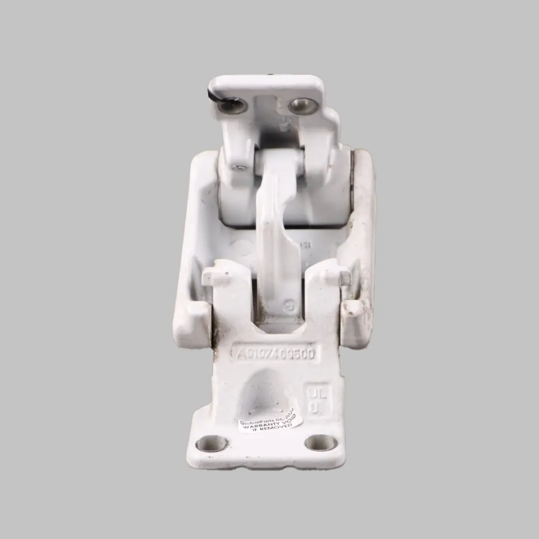 Door Hinge Mercedes W907 W910 Rear Left N/S Lower Arctic White - 9147 to with Part number A9107409500 Door Hinge Mercedes W907 W910 Rear Left N/S Lower Arctic White - 9147 - SKU A9107409500-ARW - Part number A9107409500