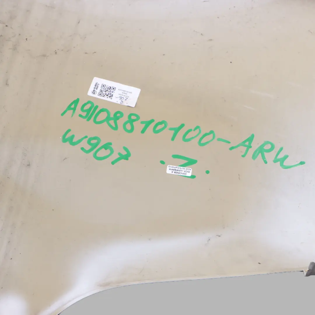 W907 Side Panel Front Right O/S Wing Fender Arctic White 9147 to Mercedes Sprinter with Part number A9108810100 Mercedes Sprinter W907 Side Panel Front Right O/S Wing Fender Arctic White 9147 - SKU A9108810100-ARW - Part number A9108810100