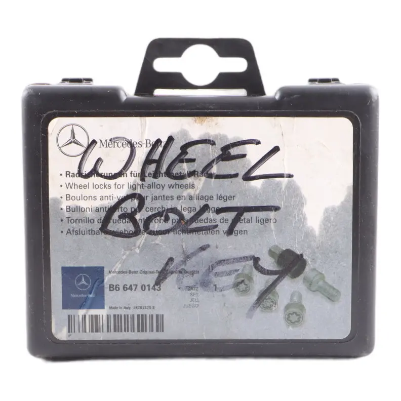 Boulons de Roue Arrière Avant Boîte Set pour Mercedes W169 W204 W211 à propos du numéro de pièce B66470143 Mercedes W169 W204 W211 Boulons de Roue Arrière Avant Boîte Set - SKU B66470143 - Numéro de pièce B66470143