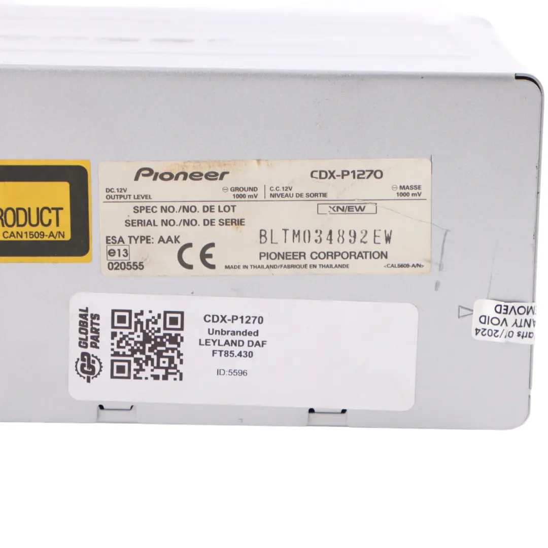  PIONEER 12-Disc CD Changer Multichanger Magazine Wiring Cables Set - SKU CDX-P1270 - Part number CDX-P1270