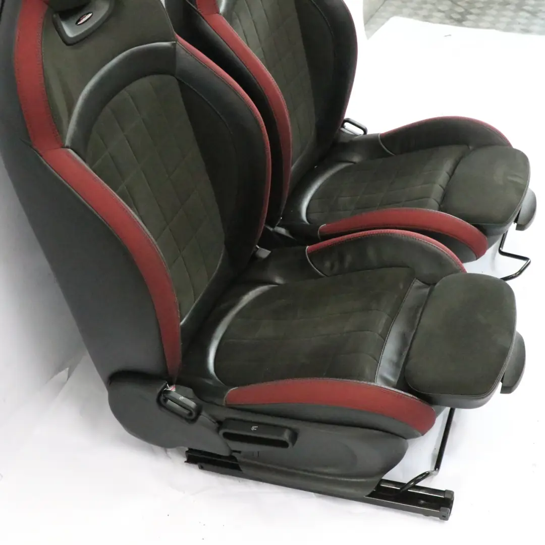 Seats Mini F56 John Cooper Works Heated Sport Dinamica Leather Carbon Black  - SKU F56 JCW Dinamica Seats - Part number F56 JCW Dinamica Seats