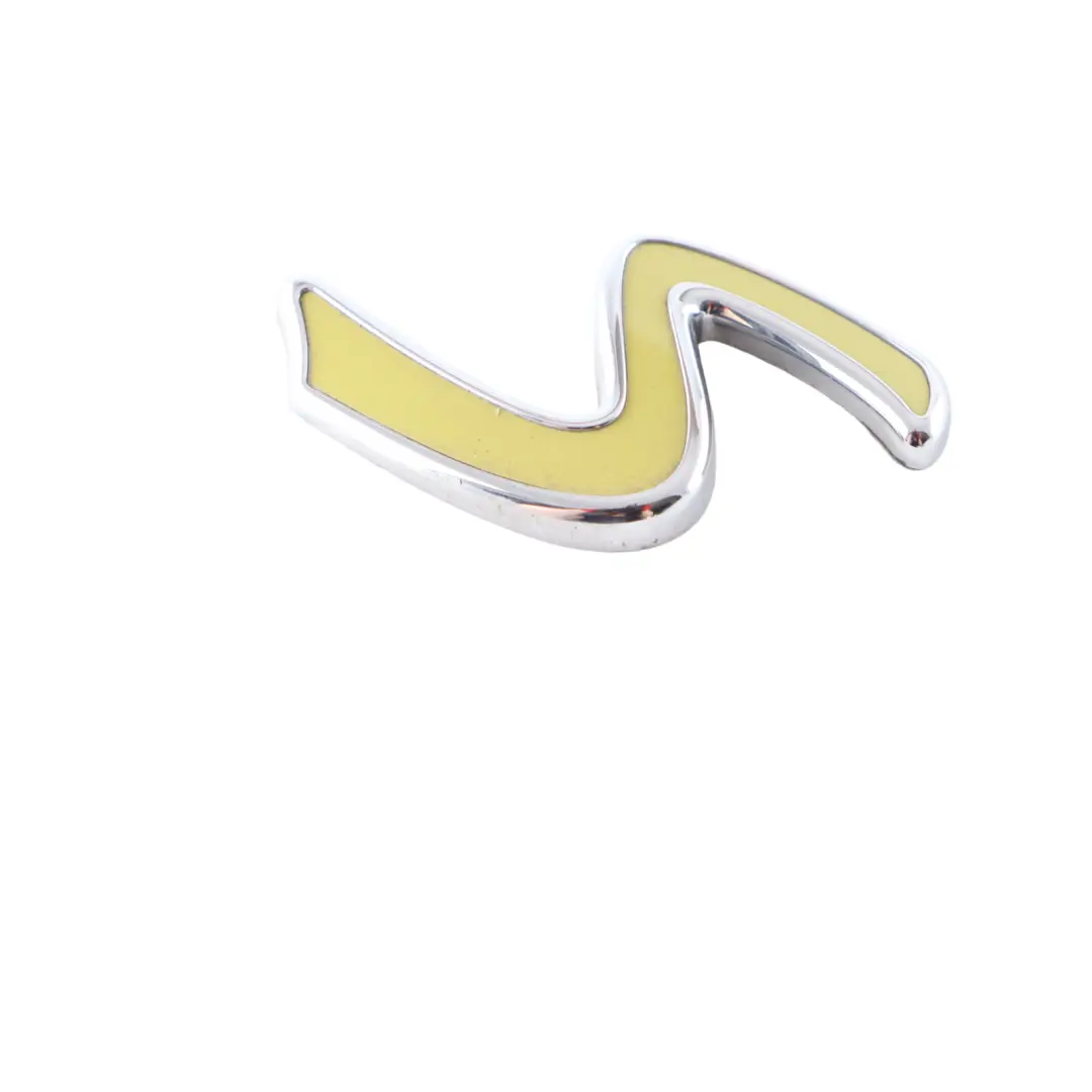 Grille Emblem S Leter Logo Badge Yellow to Mini Cooper F60 SE with Part number F60 SE EMLBEM Mini Cooper F60 SE Grille Emblem S Leter Logo Badge Yellow - SKU F60 SE EMLBEM - Part number F60 SE EMLBEM