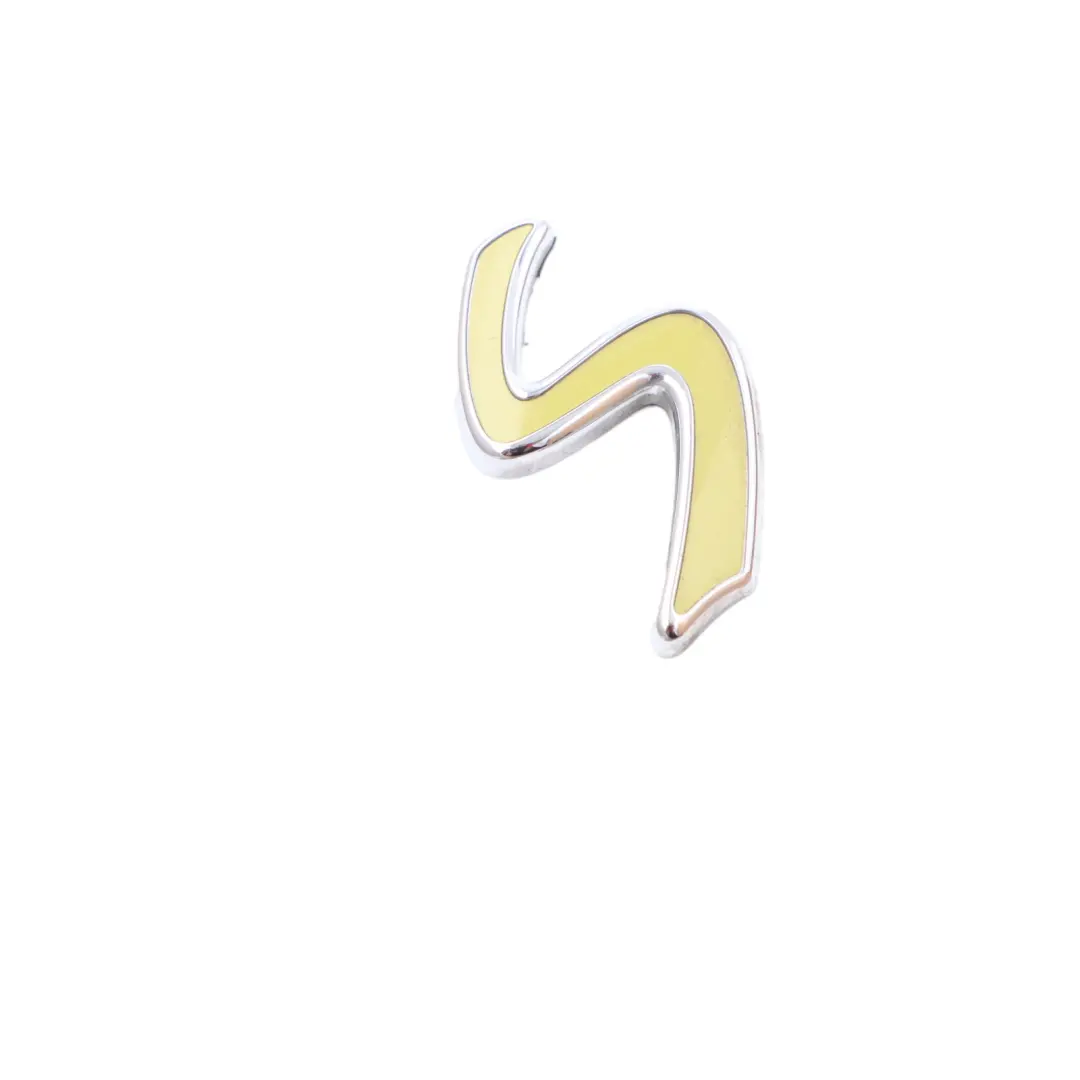Grille Emblem S Leter Logo Badge Yellow to Mini Cooper F60 SE with Part number F60 SE EMLBEM Mini Cooper F60 SE Grille Emblem S Leter Logo Badge Yellow - SKU F60 SE EMLBEM - Part number F60 SE EMLBEM