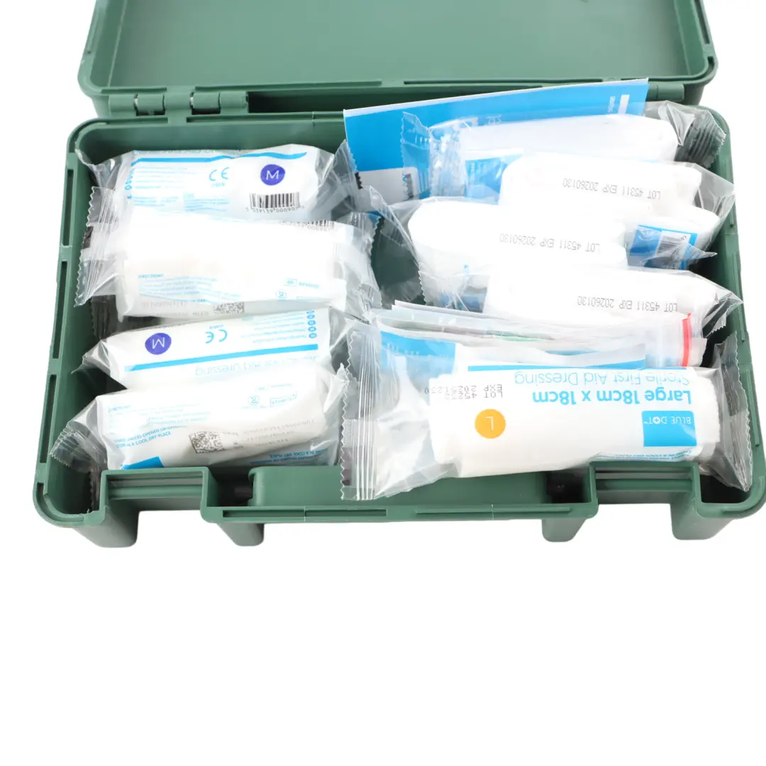 Dot 1-10 HSE First Aid Kit Emergency Medical Accessories Hard Case to Blue with Part number First Aid Kit-2 Blue Dot 1-10 HSE First Aid Kit Emergency Medical Accessories Hard Case - SKU First Aid Kit-2 - Part number First Aid Kit-2