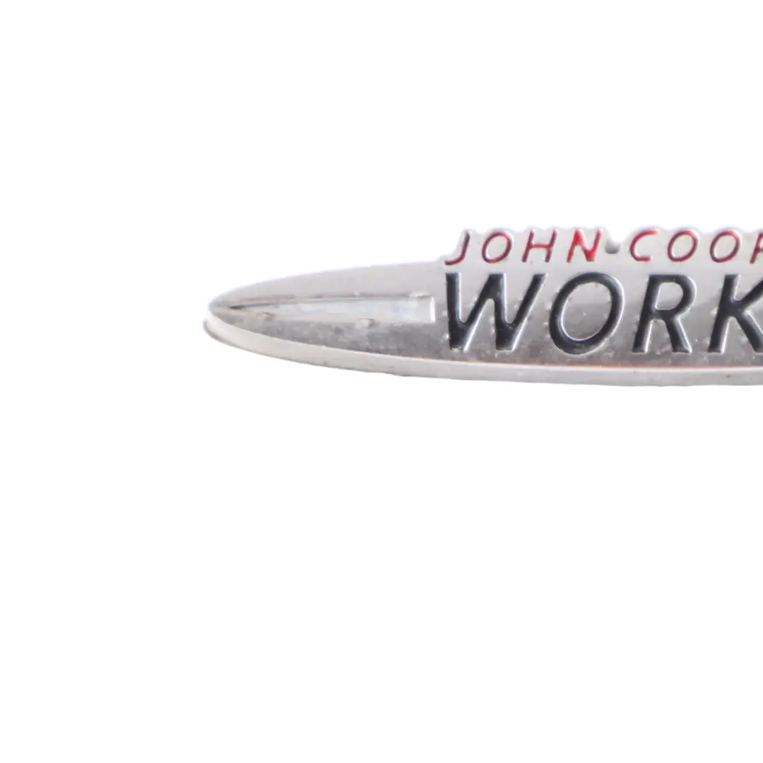 Emblem Mini Cooper S John Cooper Works Boot Logo Stamp Badge Trim to JCW with Part number JCW Emblem-6 JCW Emblem Mini Cooper S John Cooper Works Boot Logo Stamp Badge Trim - SKU JCW Emblem-6 - Part number JCW Emblem-6