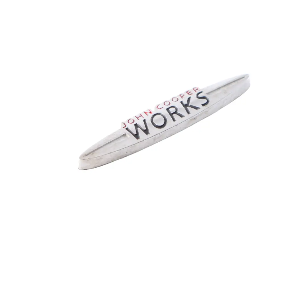 Emblem Mini Cooper S John Cooper Works Boot Logo Stamp Badge Trim to JCW with Part number JCW Emblem-6 JCW Emblem Mini Cooper S John Cooper Works Boot Logo Stamp Badge Trim - SKU JCW Emblem-6 - Part number JCW Emblem-6