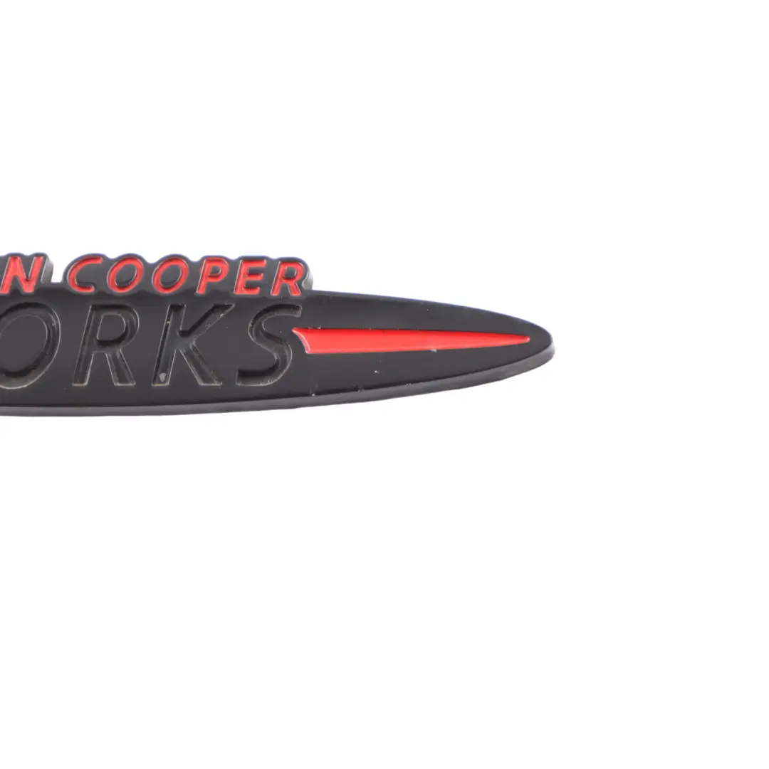 Mini Cooper S JCW John Cooper Works Emblem Logo Stamp Badge BLACK - SKU JCW Emblem-7 - Part number JCW Emblem-7
