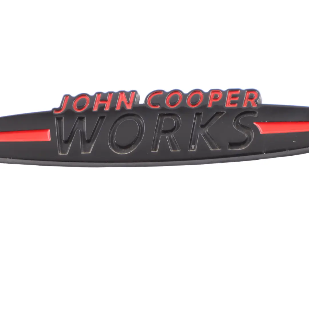 Mini Cooper S JCW John Cooper Works Emblem Logo Stamp Badge BLACK - SKU JCW Emblem-7 - Part number JCW Emblem-7