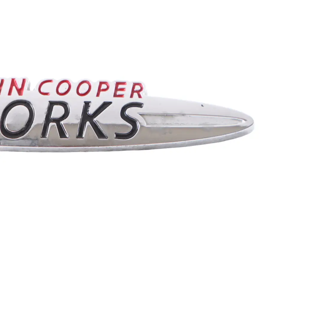 Emblem Mini Cooper S John Cooper Works Boot Logo Stamp Badge Trim to JCW with Part number JCW Emblem-8 JCW Emblem Mini Cooper S John Cooper Works Boot Logo Stamp Badge Trim - SKU JCW Emblem-8 - Part number JCW Emblem-8