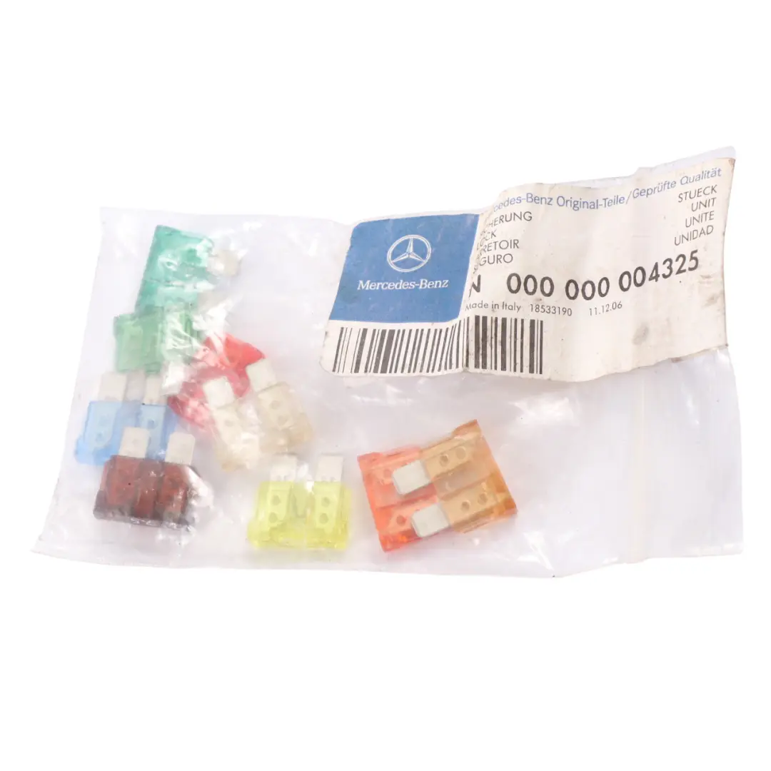  Juego de fusibles de recambio Mercedes W169 W204 W211 C219 - SKU N000000004325-1 - Número de pieza N000000004325