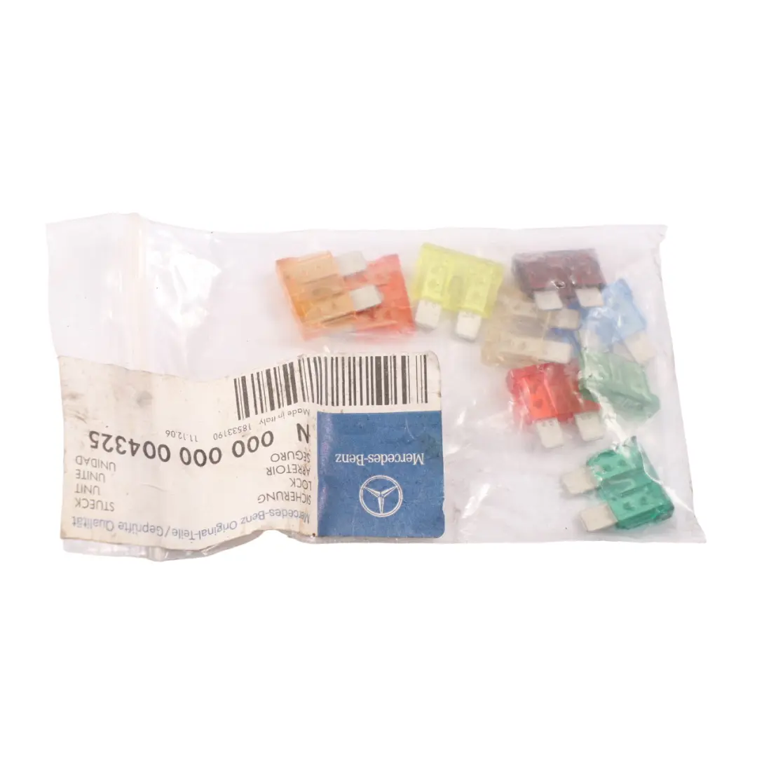  Juego de fusibles de recambio Mercedes W169 W204 W211 C219 - SKU N000000004325-1 - Número de pieza N000000004325