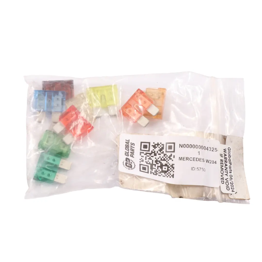  Juego de fusibles de recambio Mercedes W169 W204 W211 C219 - SKU N000000004325-1 - Número de pieza N000000004325