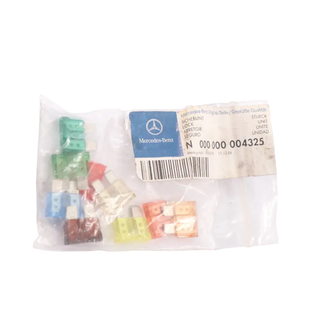  Juego de fusibles de recambio Mercedes W169 W204 W211 C219 - SKU N000000004325-1 - Número de pieza N000000004325