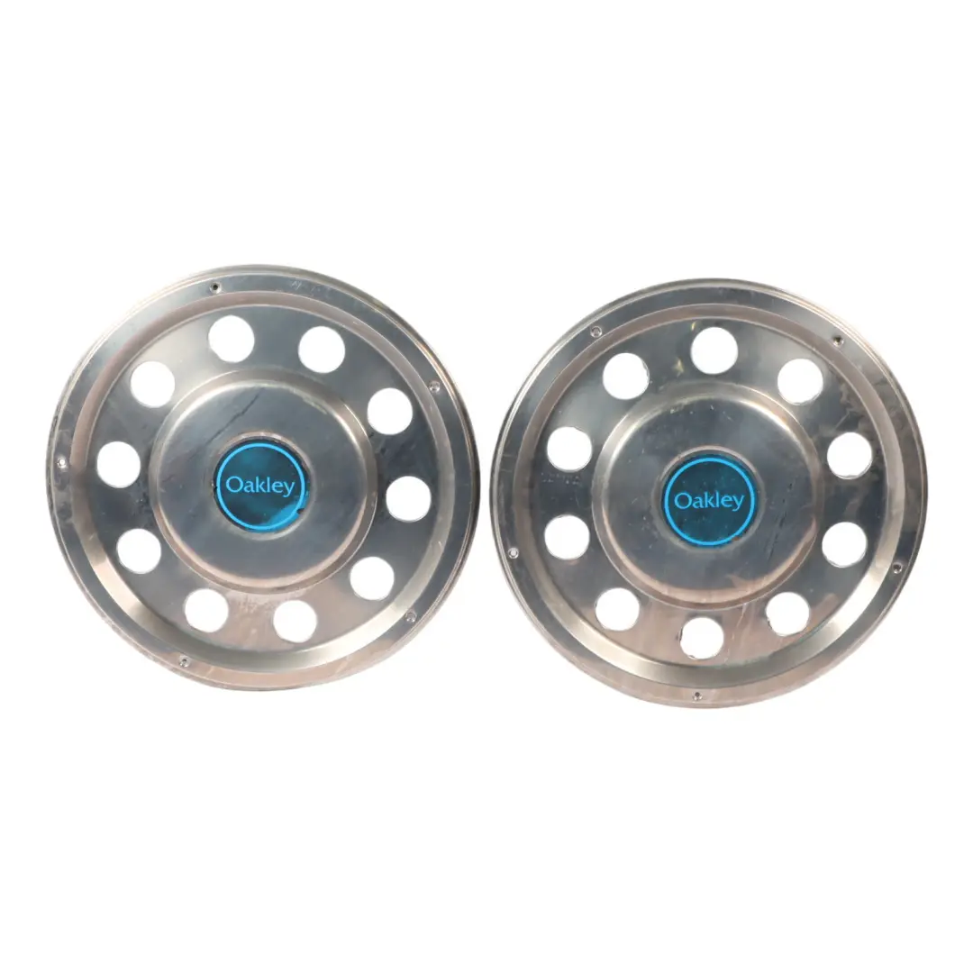  Oakley Chrome Full Wheel Trims 22.5 Inch Pair Wheel Trim Caps Panels Set - SKU OAKLEY 22.5 - Part number OAKLEY 22.5
