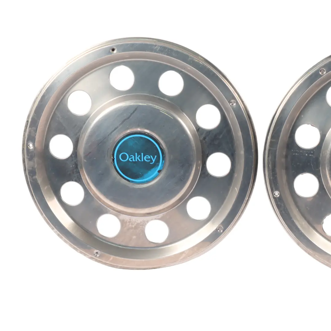 Oakley Chrome Full Wheel Trims 22.5 Inch Pair Wheel Trim Caps Panels Set to with Part number OAKLEY 22.5 Oakley Chrome Full Wheel Trims 22.5 Inch Pair Wheel Trim Caps Panels Set - SKU OAKLEY 22.5 - Part number OAKLEY 22.5