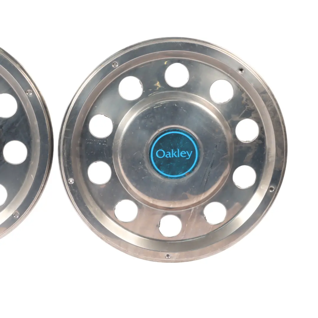  Oakley Chrome Full Wheel Trims 22.5 Inch Pair Wheel Trim Caps Panels Set - SKU OAKLEY 22.5 - Part number OAKLEY 22.5