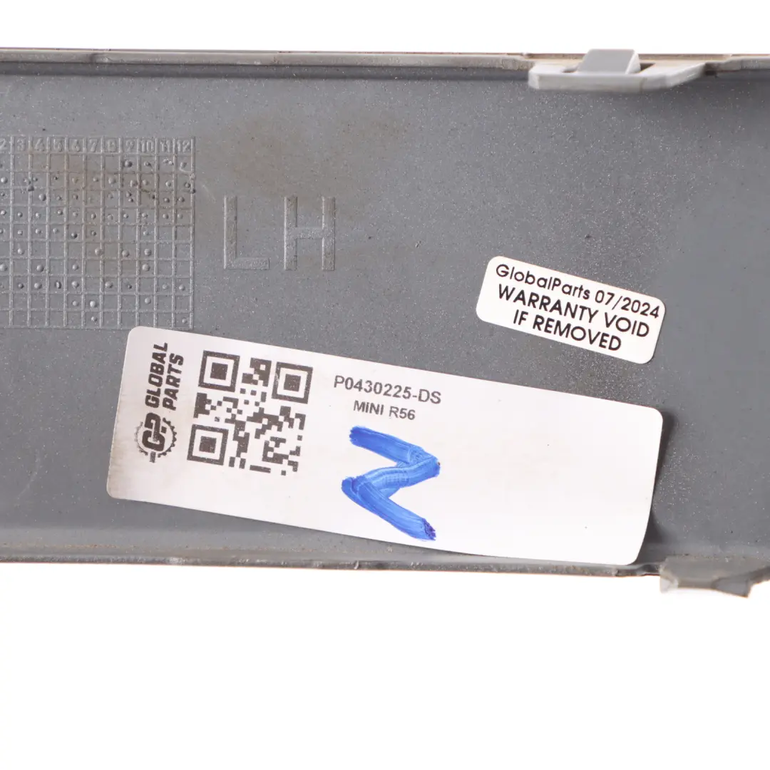Bumper Trim Mini Cooper R55 R56 R57 Front Panel Left N/S Dark Silver 871 2753657 to with Part number P0430225 Bumper Trim Mini Cooper R55 R56 R57 Front Panel Left N/S Dark Silver 871 2753657 - SKU P0430225-DS - Part number P0430225