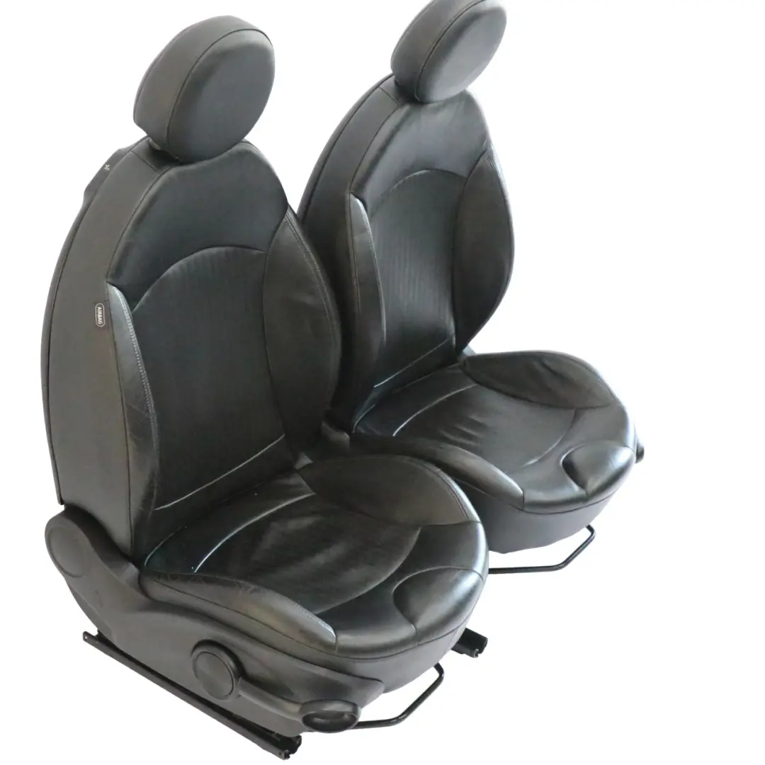 Mini Cooper One R56 Front Rear Sport Full Black Leather Seats Set - SKU R56-SEATS-SPORT-LEATHER-SET-T8E1 - Part number R56-SEATS-SPORT-LEATHER-SET