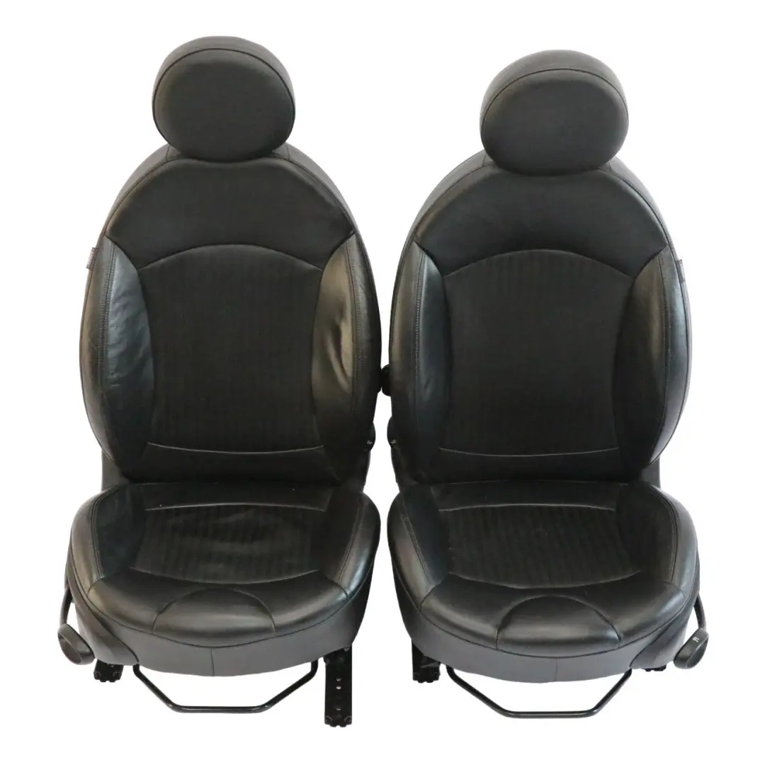 Front Rear Sport Full Black Leather Seats Set to Mini Cooper One R56 with Part number R56-SEATS-SPORT-LEATHER-SET Mini Cooper One R56 Front Rear Sport Full Black Leather Seats Set - SKU R56-SEATS-SPORT-LEATHER-SET-T8E1 - Part number R56-SEATS-SPORT-LEATHER-SET