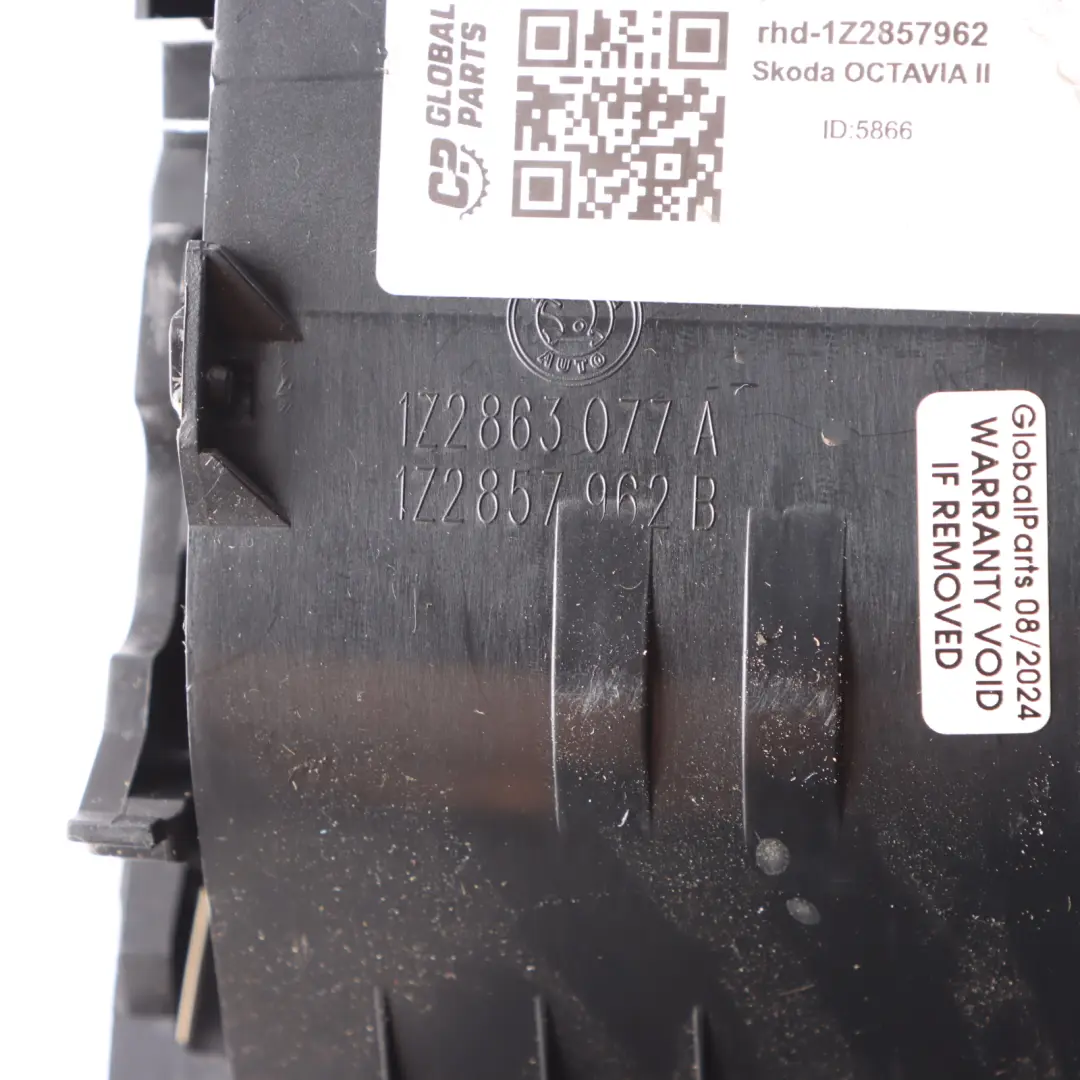 Centre Console Panel Tray Compartment Cover Ivory to Skoda Octavia II with Part number 1Z2857962 Skoda Octavia II Centre Console Panel Tray Compartment Cover Ivory - SKU rhd-1Z2857962 - Part number 1Z2857962