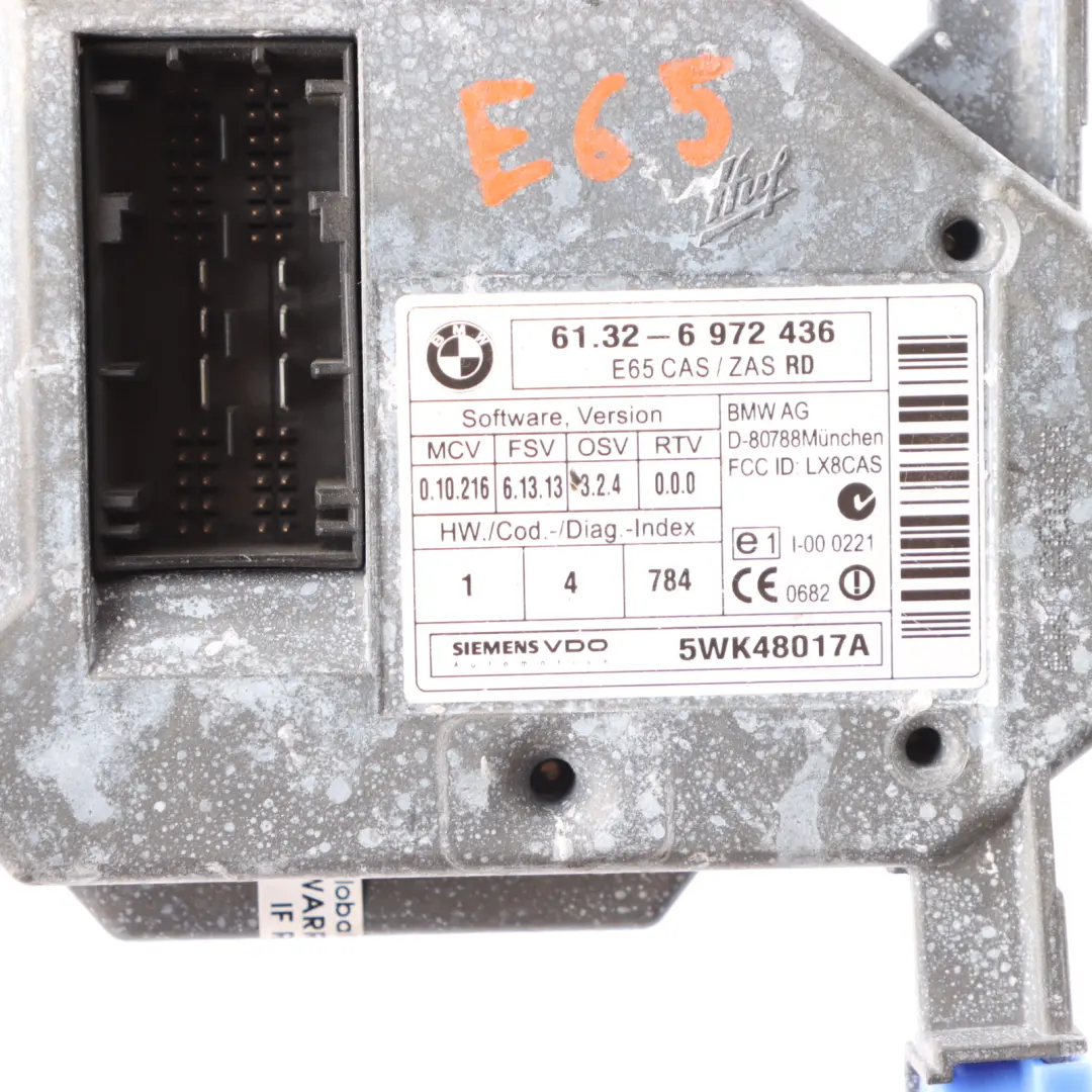 BMW 7 Series E65 E66 E67 Ignition Switch CAS Unit Start Stop Button 6972436 - SKU rhd-6972436 - Part number 6943827