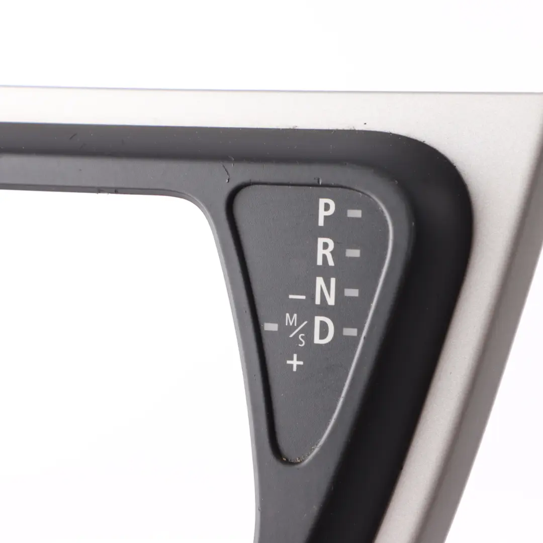 Lever Cover BMW E87 E81 E82 E88 6 Preselect Steptronic Auto Silver to Gear with Part number 7111121 Gear Lever Cover BMW E87 E81 E82 E88 6 Preselect Steptronic Auto Silver - SKU rhd-7111121-7 - Part number 7111121
