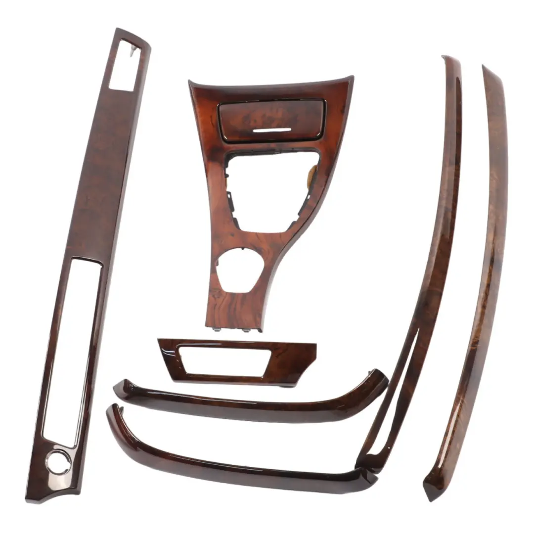 Complete Interior Trim Set Dash Dashboard Wood Burr Walnut to BMW E90 E91 with Part number 7129549 BMW E90 E91 Complete Interior Trim Set Dash Dashboard Wood Burr Walnut - SKU rhd-7129549 - Part number 7129549