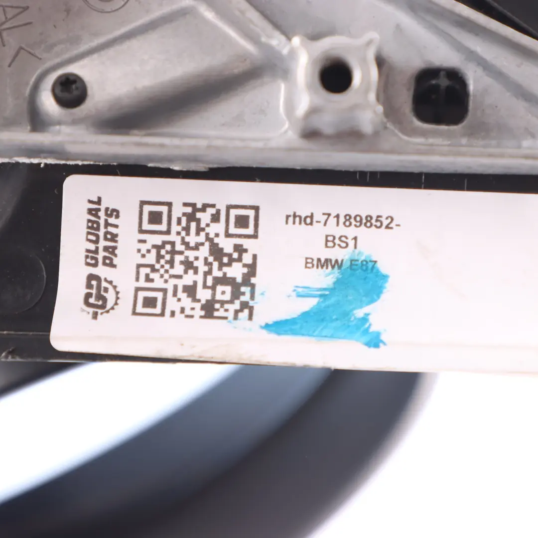 Heated Right Wing Mirror O/S Black Sapphire Metallic 475 to BMW 1 Series 1 E87 LCI with Part number 7189852 BMW 1 Series 1 E87 LCI Heated Right Wing Mirror O/S Black Sapphire Metallic 475 - SKU rhd-7189852-BS1 - Part number 7189852