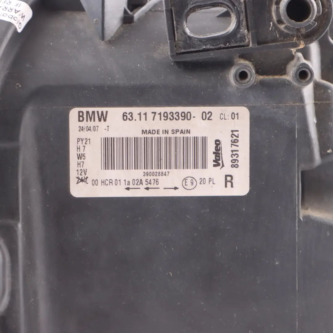 BMW 1 Series E81 E87 LCI Headlight Driver Front Light Lamp Right O/S - SKU rhd-7193390-1 - Part number 7193390