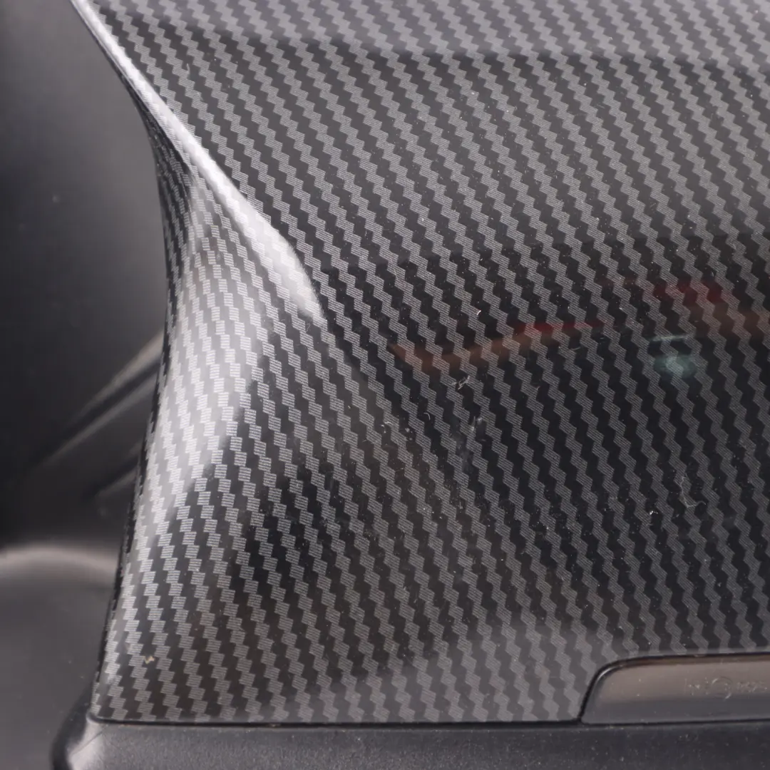BMW F20 Door Wing Mirror Heated Carbon Cover Outside Left N/S 6 Pins - SKU RHD-7242703-CARBON - Part number 7242703