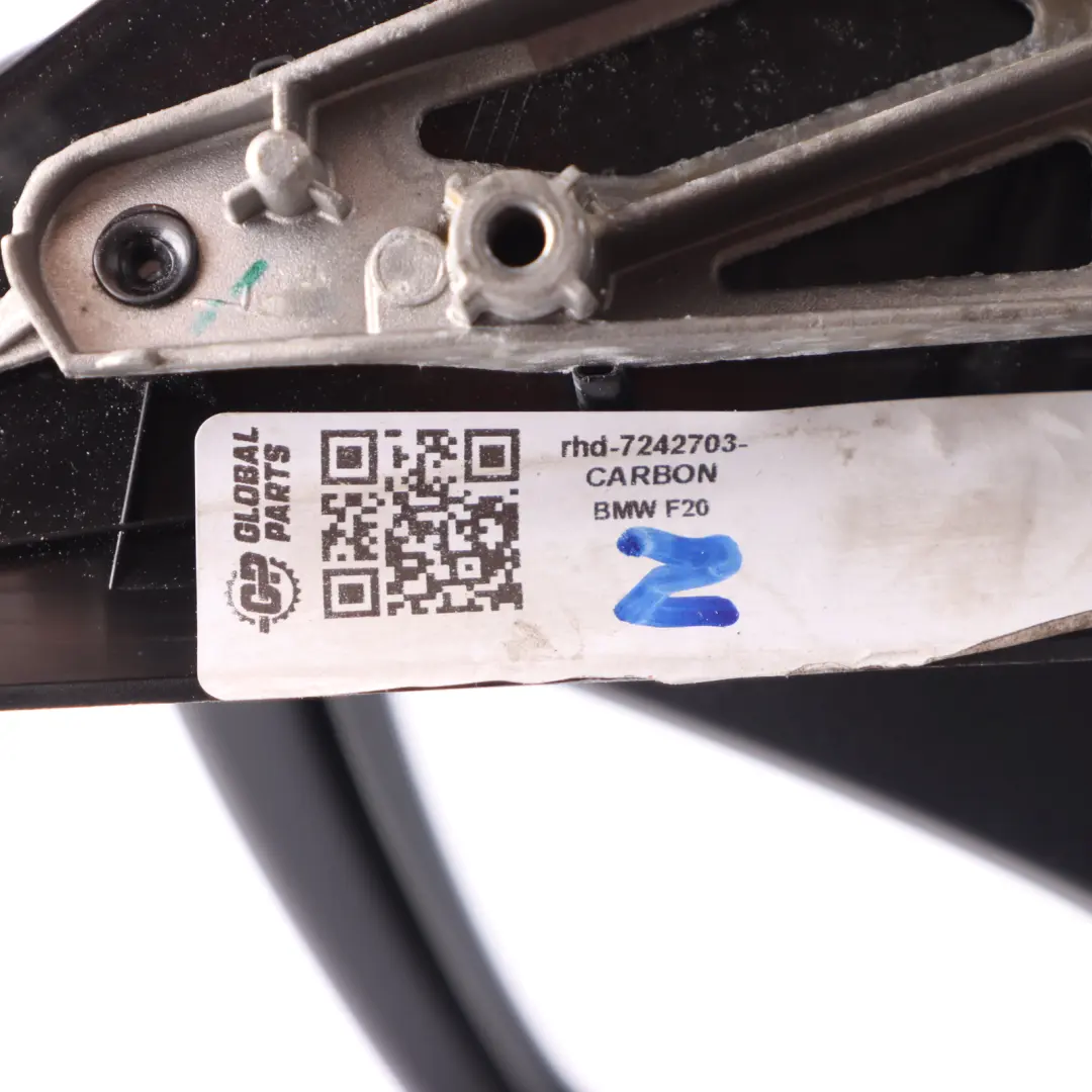 Wing Mirror Door BMW F20 F20N LCI Heated Outside Left N/S 6 Pins Carbon Cover to with Part number 7242703 Wing Mirror Door BMW F20 F20N LCI Heated Outside Left N/S 6 Pins Carbon Cover - SKU rhd-7242703-CARBON - Part number 7242703