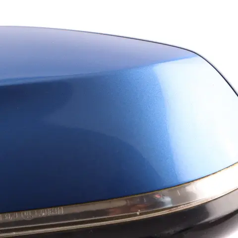 BMW F20 Left Heated Wing Mirror N/S High Gloss Estoril Blau Blue B45 - SKU rhd-7242779-EB - Part number 7242779