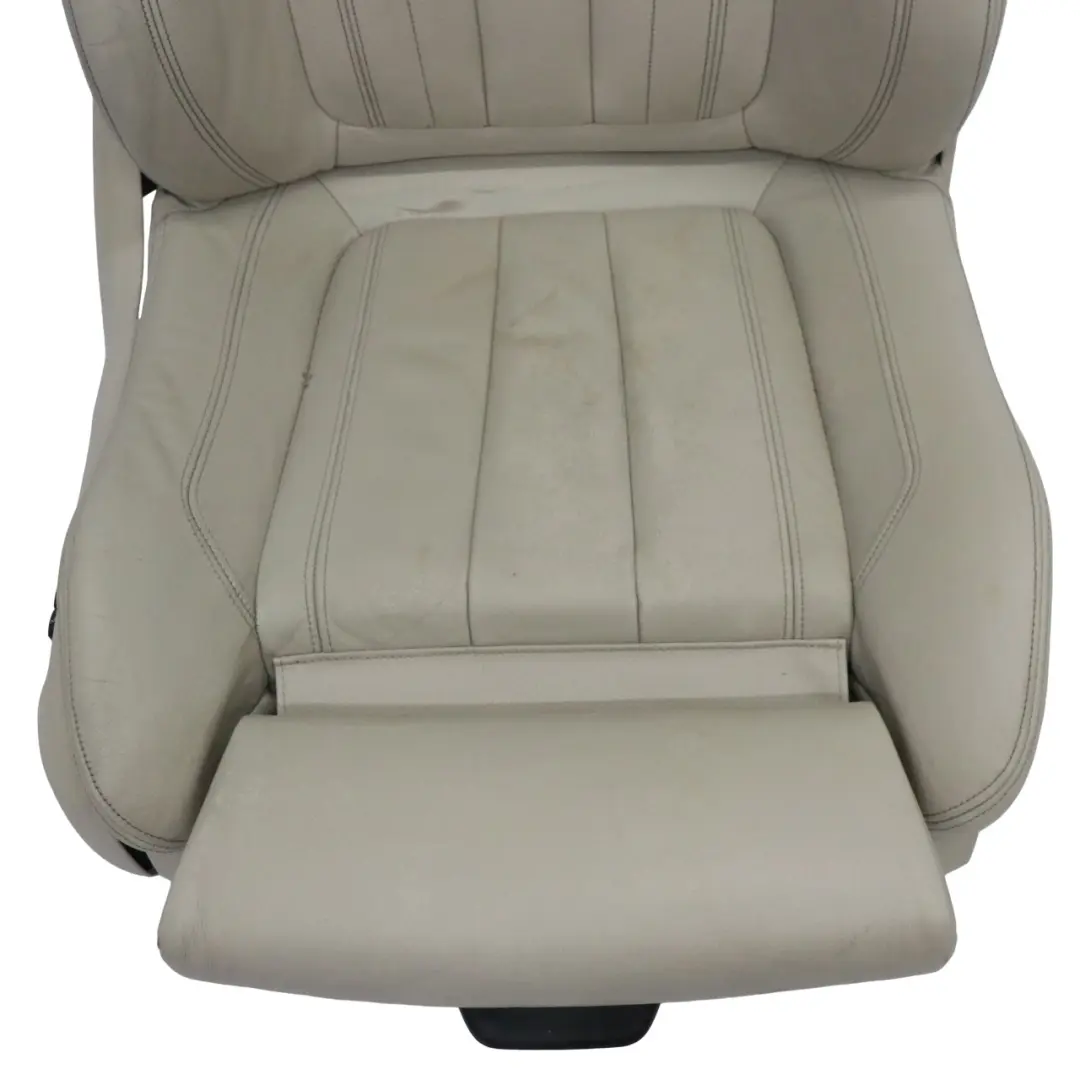 BMW F15 F16 Front Right O/S Sport Seat Leather Elfenbein Weiss Heated Memory - SKU rhd-7411450-1 - Part number 7411450
