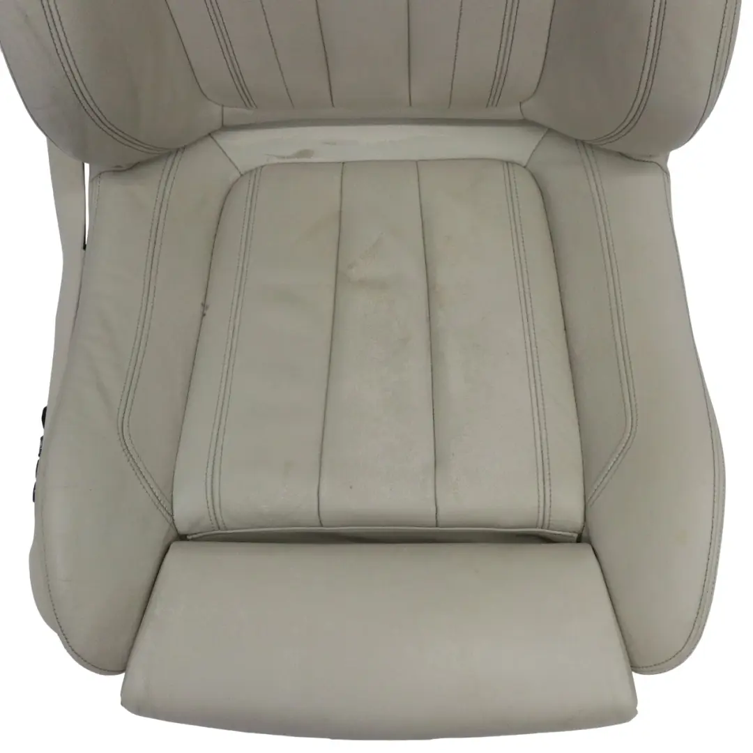 BMW F15 F16 Front Right O/S Sport Seat Leather Elfenbein Weiss Heated Memory - SKU rhd-7411450-1 - Part number 7411450