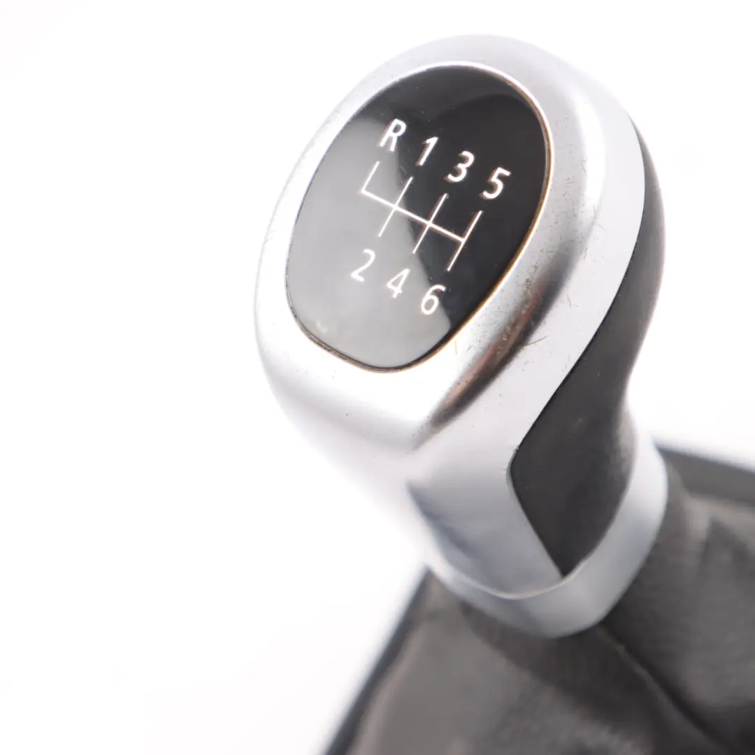 BMW E81 E82 E87 Shift Gear Knob With Cover Leather Chrome Ring - SKU rhd-7595327-1 - Part number 7595327