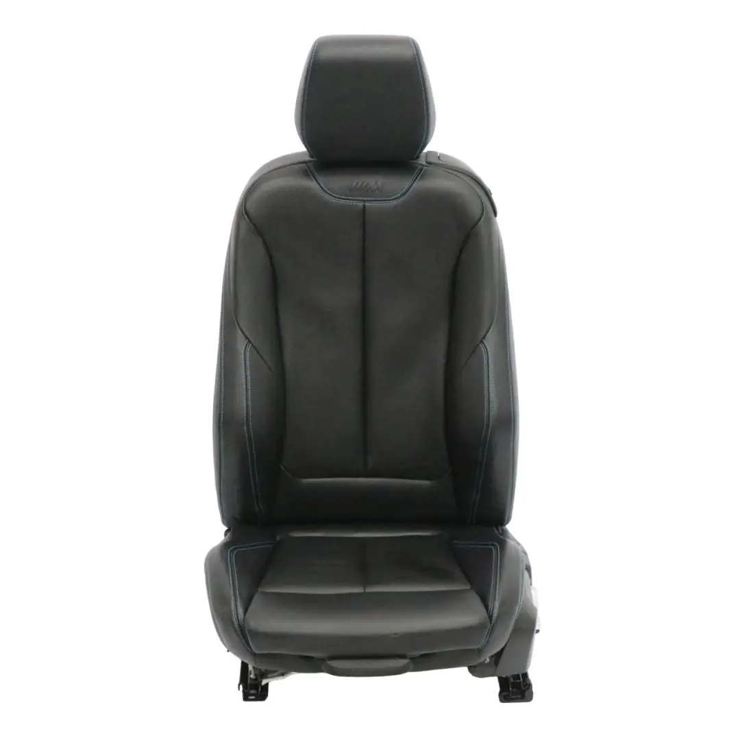 Front Seat Left N/S Heated Memory Leather Dakota Black Contrast Blue to BMW F87 M2 with Part number 8070719 BMW F87 M2 Front Seat Left N/S Heated Memory Leather Dakota Black Contrast Blue - SKU rhd-8070719-2 - Part number 8070719
